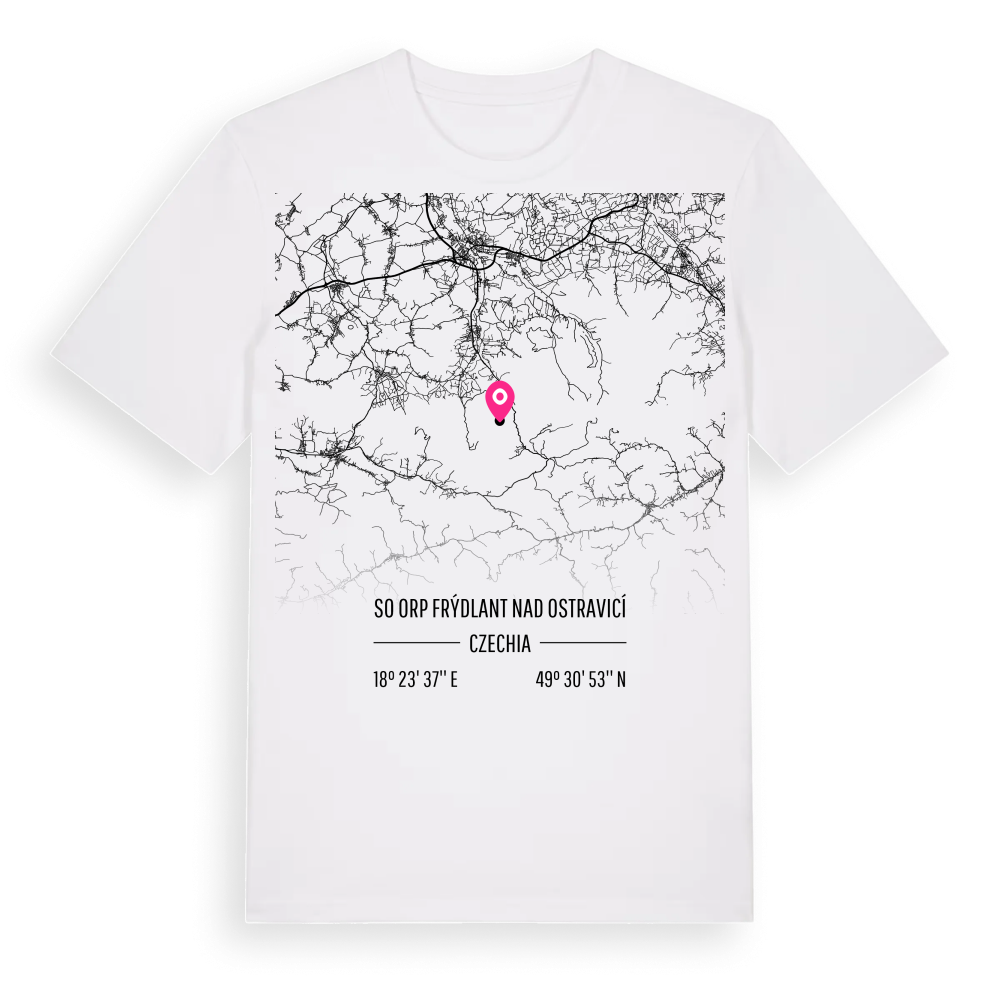 SO ORP Frýdlant nad Ostravicí karta t-shirt – White, i miljö
