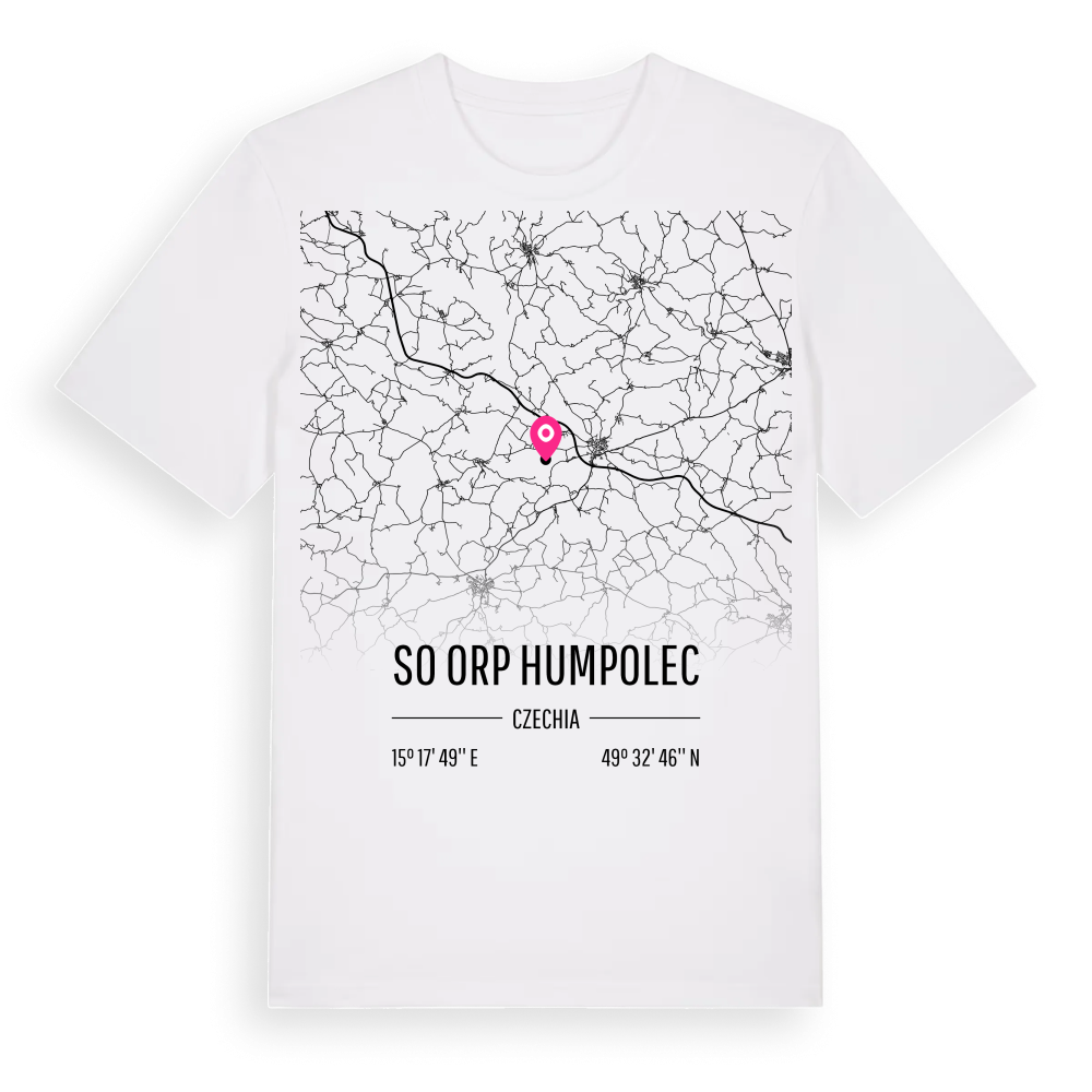 SO ORP Humpolec karta t-shirt – White, i miljö