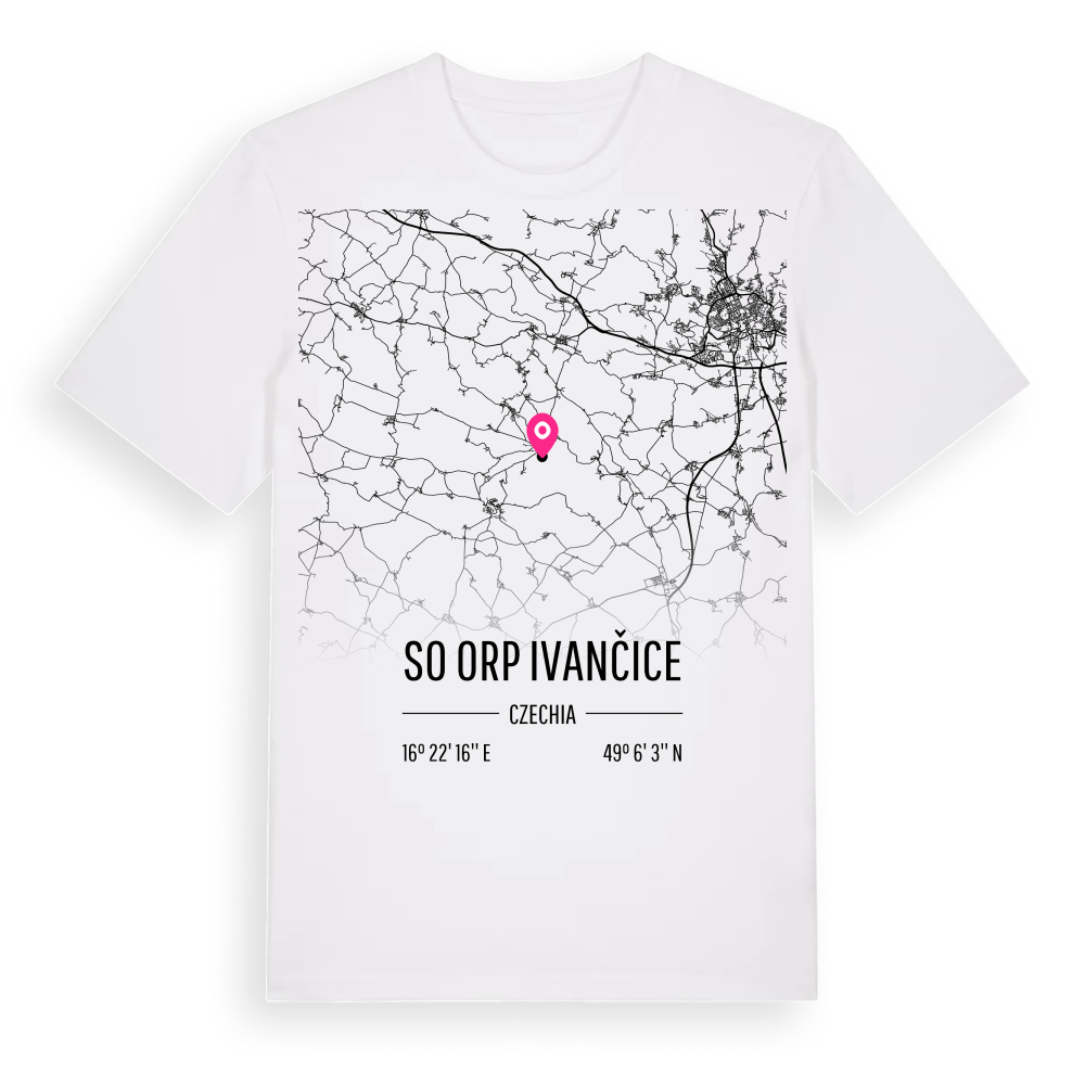 SO ORP Ivančice karta t-shirt – White, i miljö