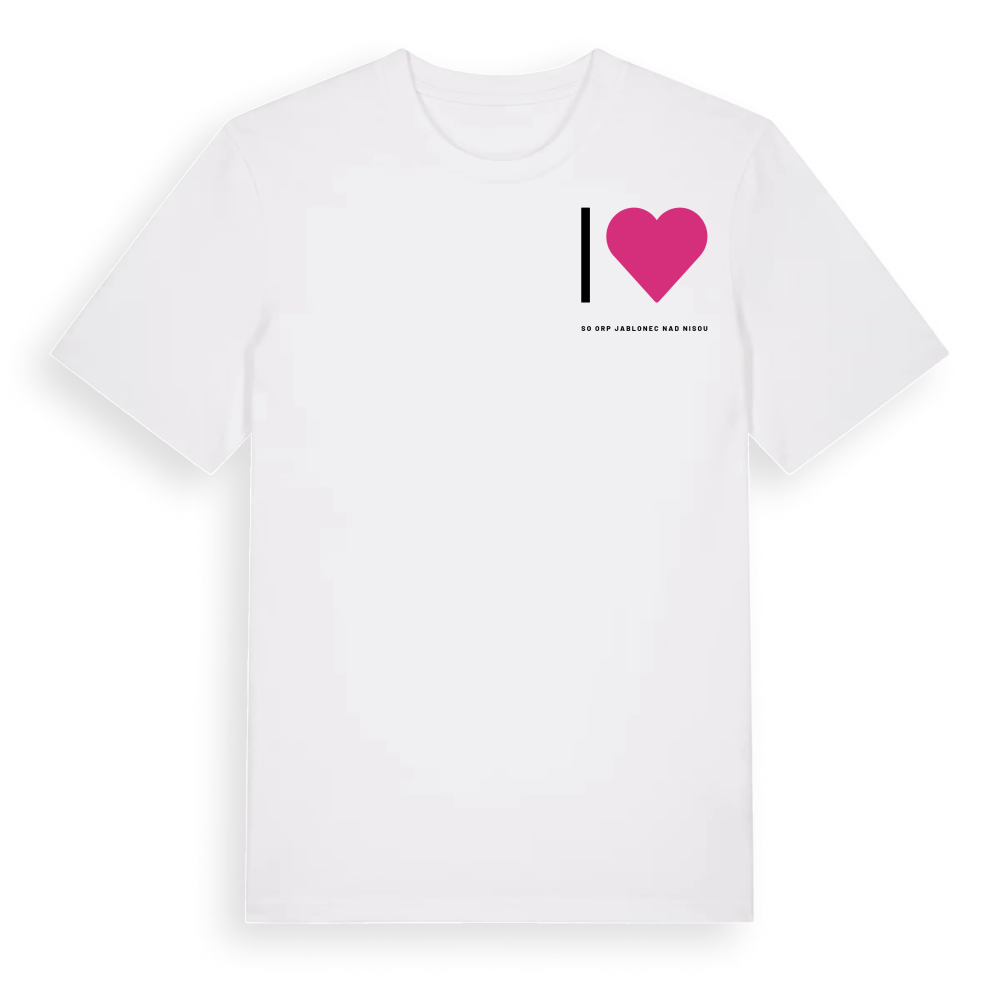 Jag älskar SO ORP Jablonec nad Nisou t-shirt litet tryck – White, i miljö