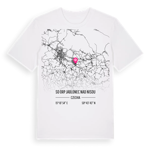 SO ORP Jablonec nad Nisou karta t-shirt – ekologisk bomull t-shirt från Pinshirt