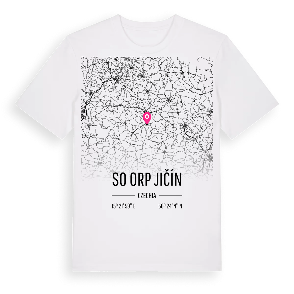 SO ORP Jičín karta t-shirt – White, i miljö