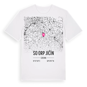 SO ORP Jičín karta t-shirt – ekologisk bomull t-shirt från Pinshirt