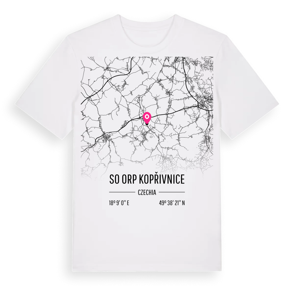 SO ORP Kopřivnice karta t-shirt – White, i miljö