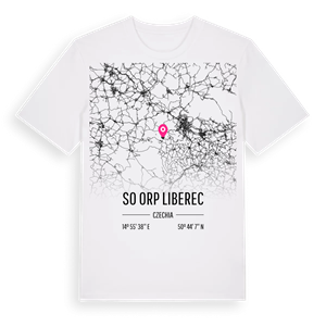 SO ORP Liberec karta t-shirt – ekologisk bomull t-shirt från Pinshirt