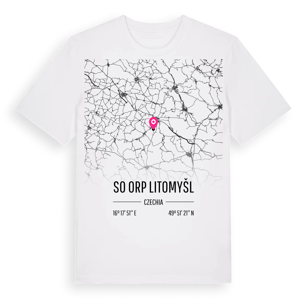 SO ORP Litomyšl karta t-shirt – White, i miljö