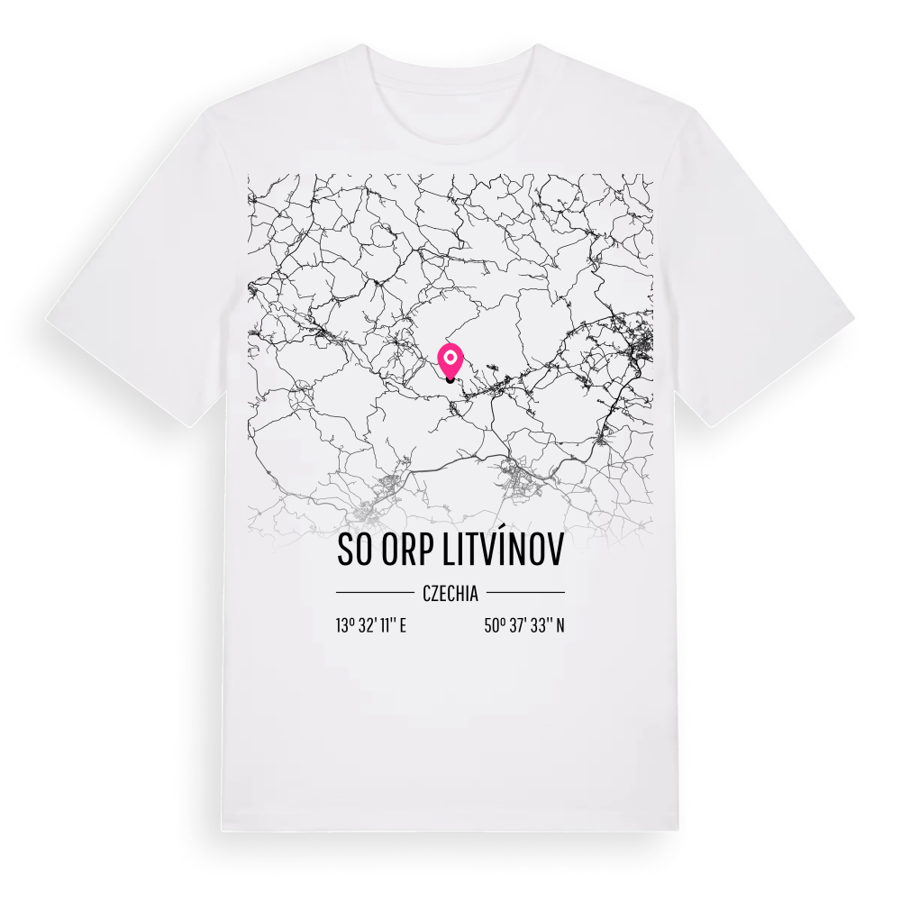 SO ORP Litvínov karta t-shirt – White, i miljö