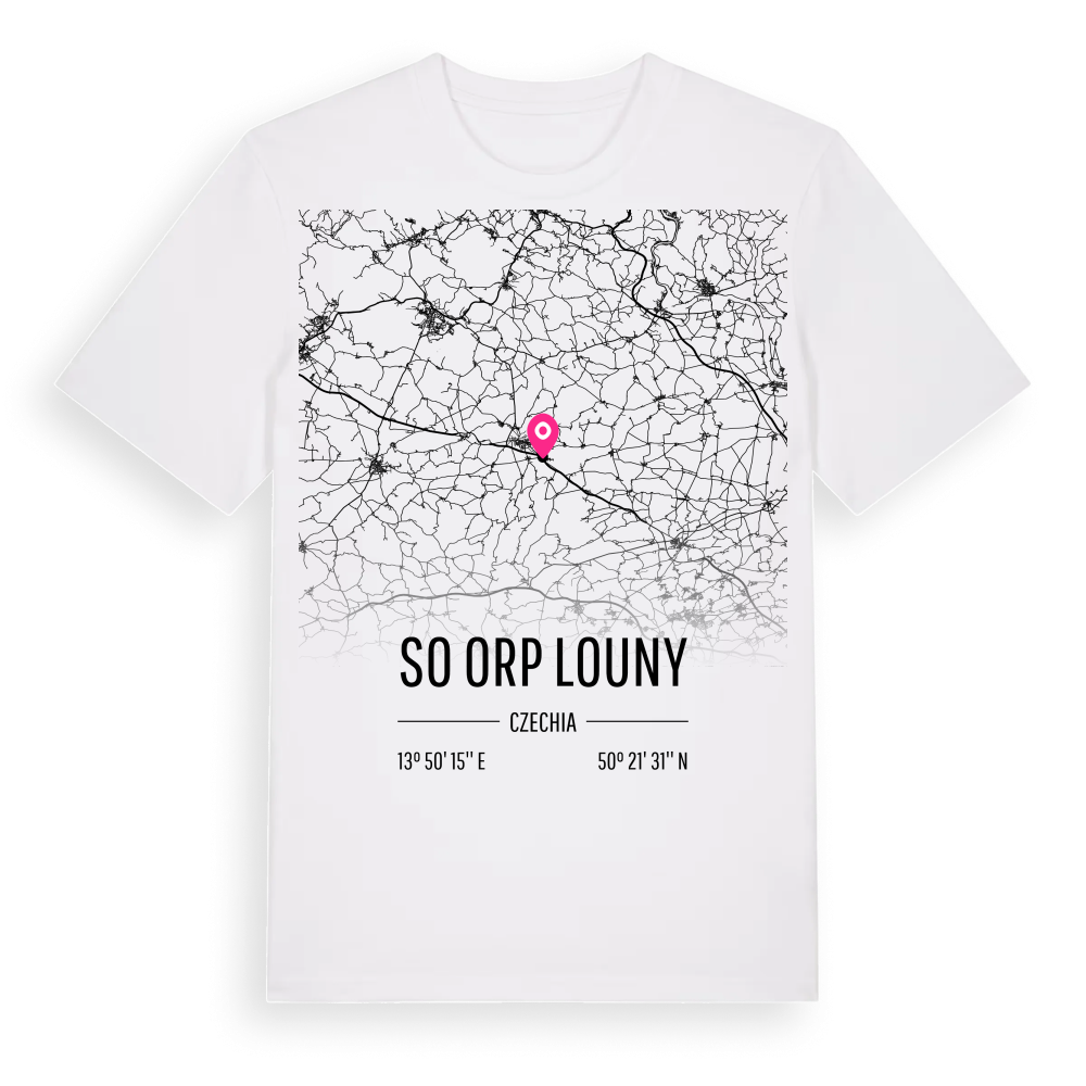 SO ORP Louny karta t-shirt – White, i miljö