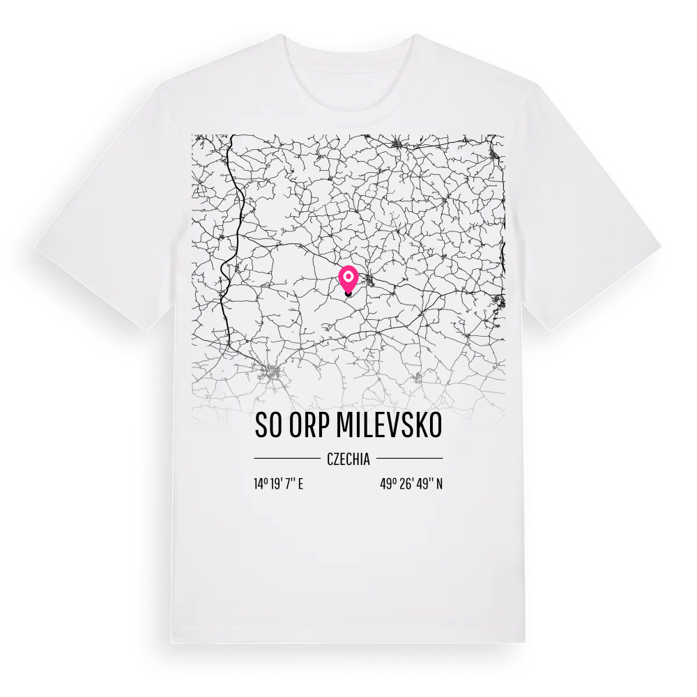 SO ORP Milevsko karta t-shirt – White, i miljö