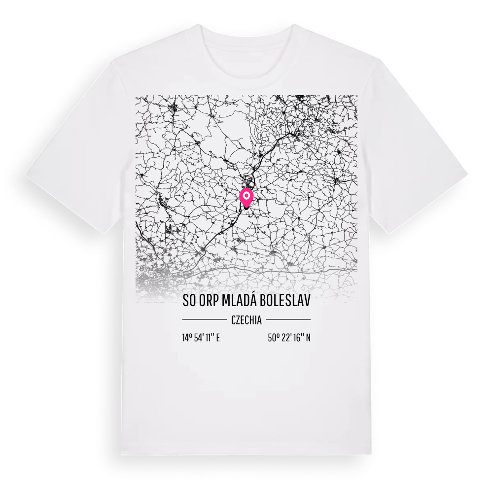 SO ORP Mladá Boleslav karta t-shirt – White, i miljö