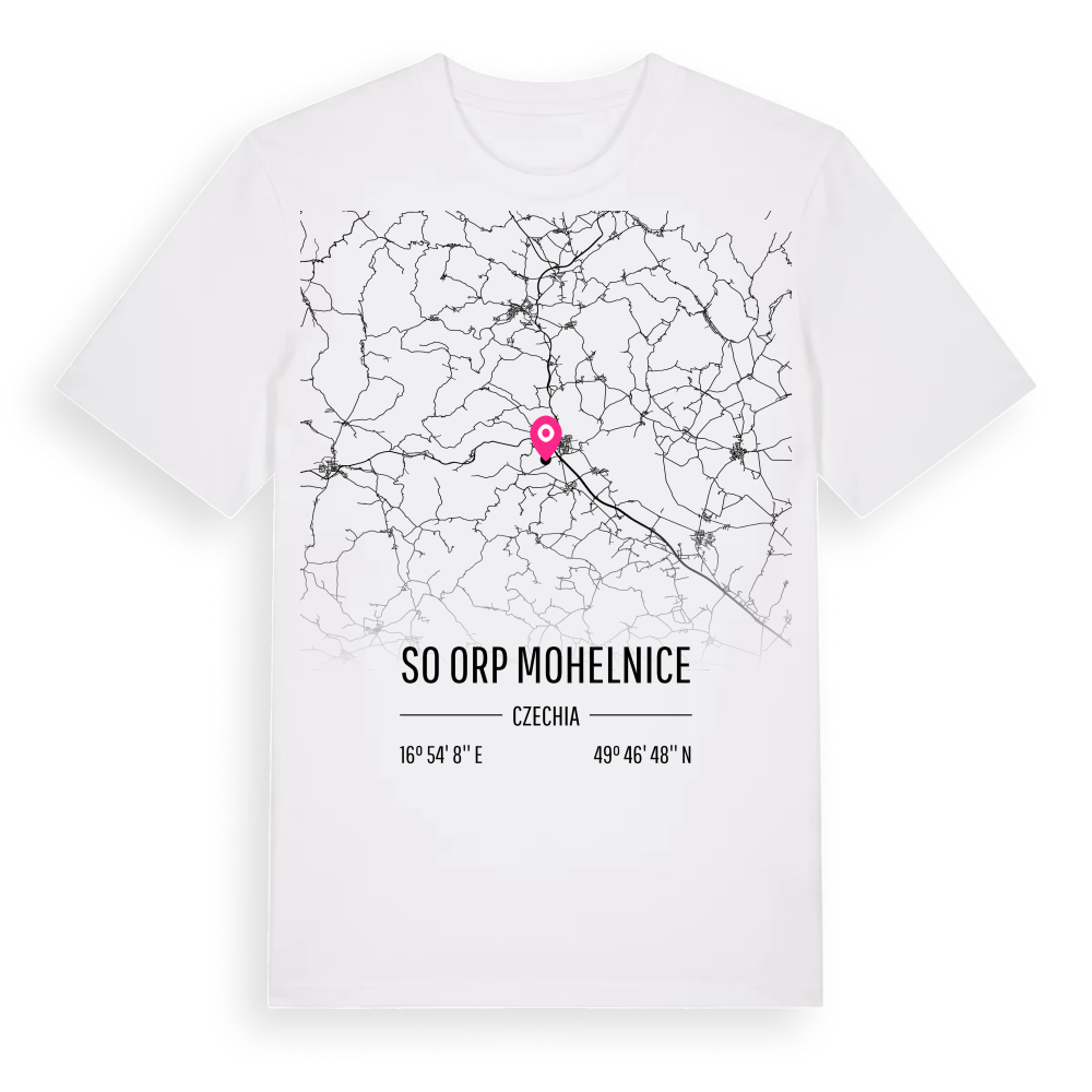 SO ORP Mohelnice karta t-shirt – White, i miljö