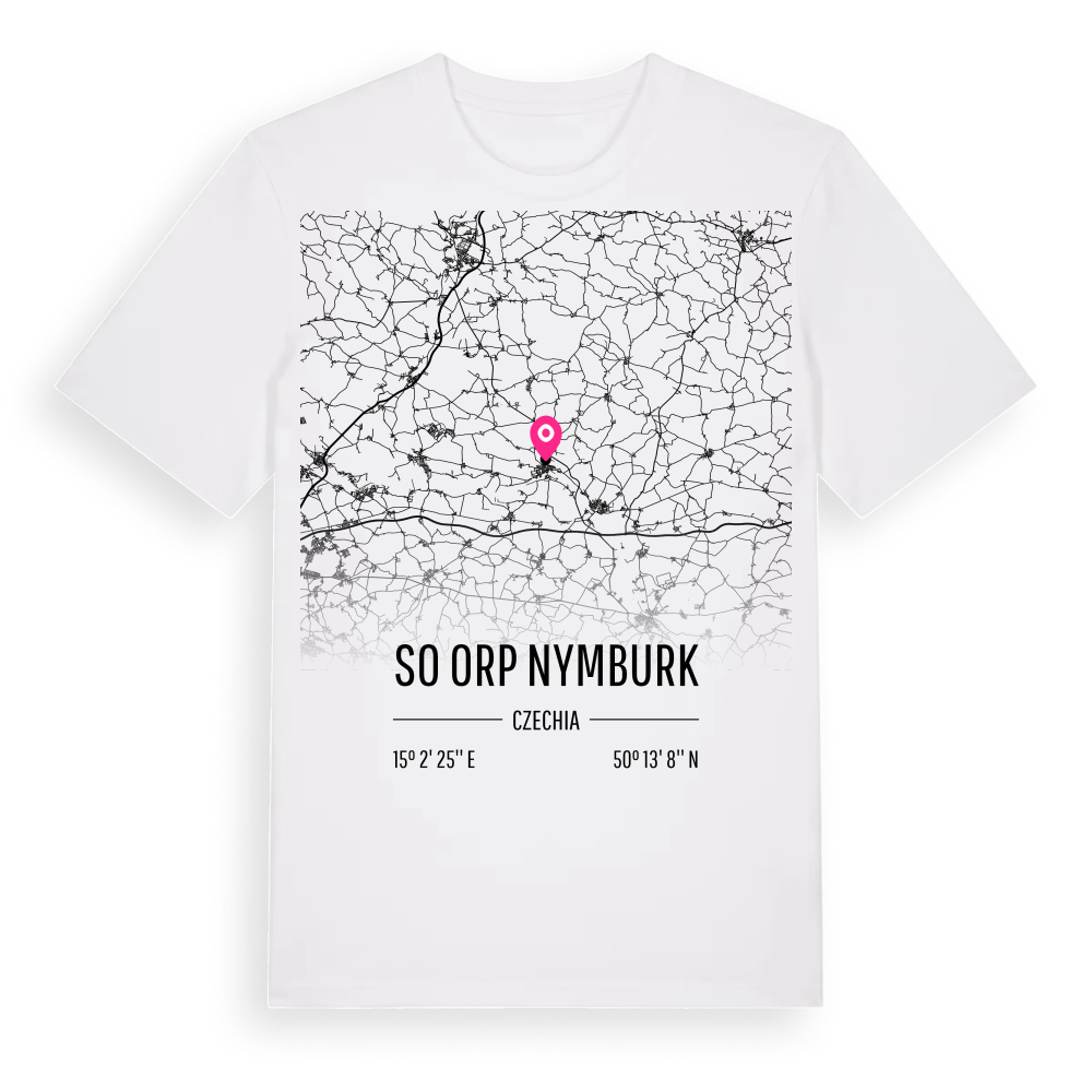 SO ORP Nymburk karta t-shirt – White, i miljö
