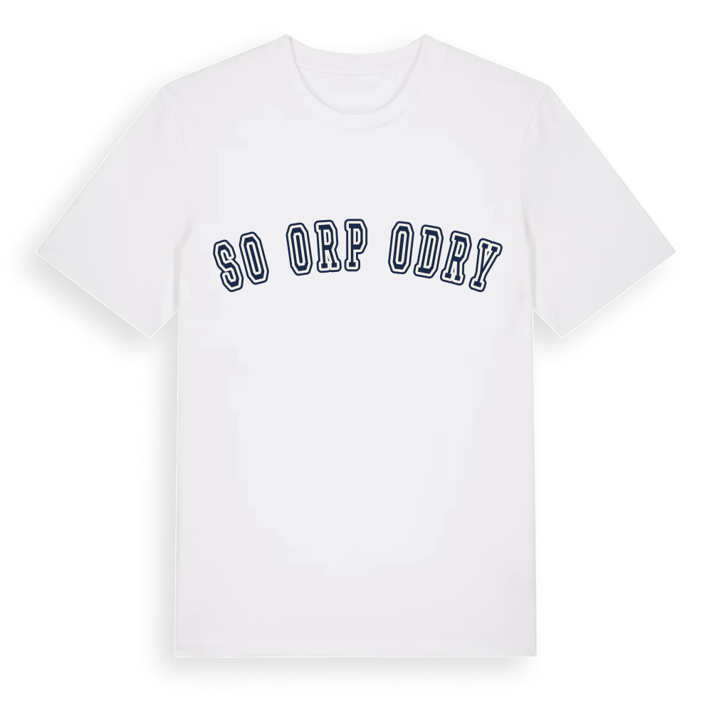 SO ORP Odry college t-shirt – White, i miljö