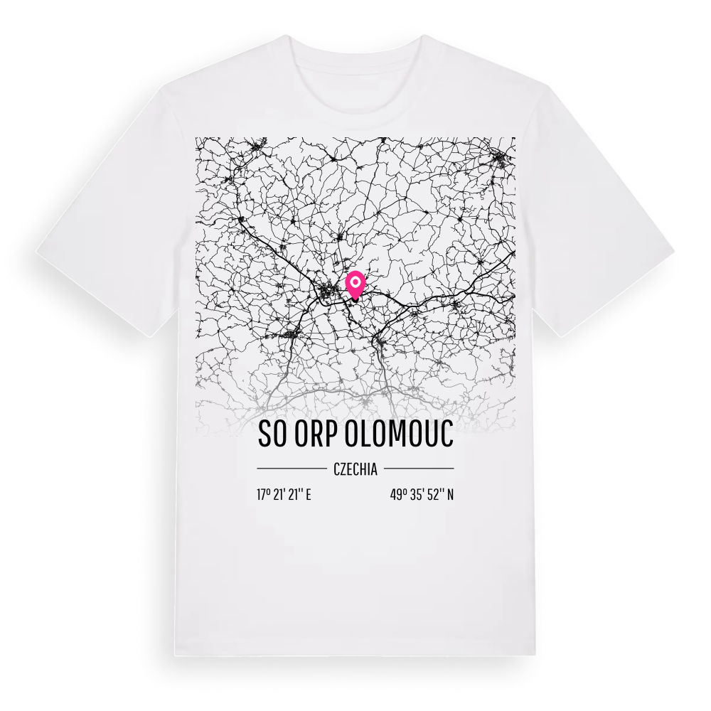 SO ORP Olomouc karta t-shirt – White, i miljö