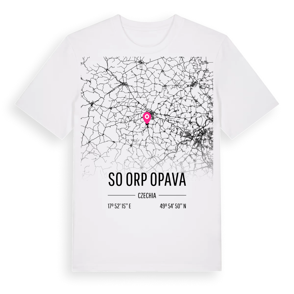 SO ORP Opava karta t-shirt – White, i miljö