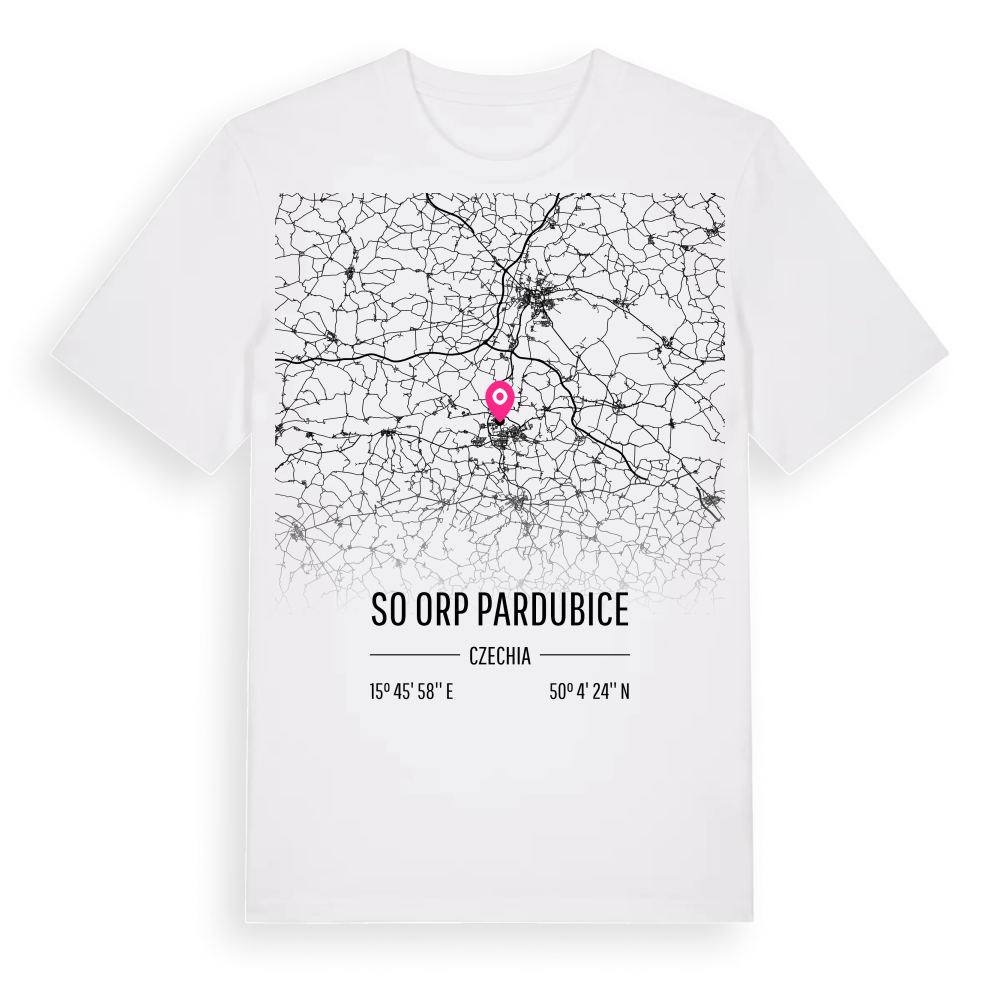 SO ORP Pardubice karta t-shirt – White, i miljö