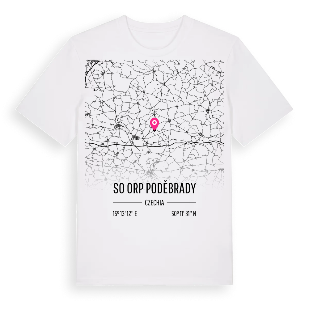 SO ORP Poděbrady karta t-shirt – White, i miljö
