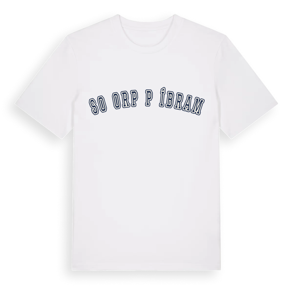 SO ORP Příbram college t-shirt – White, i miljö