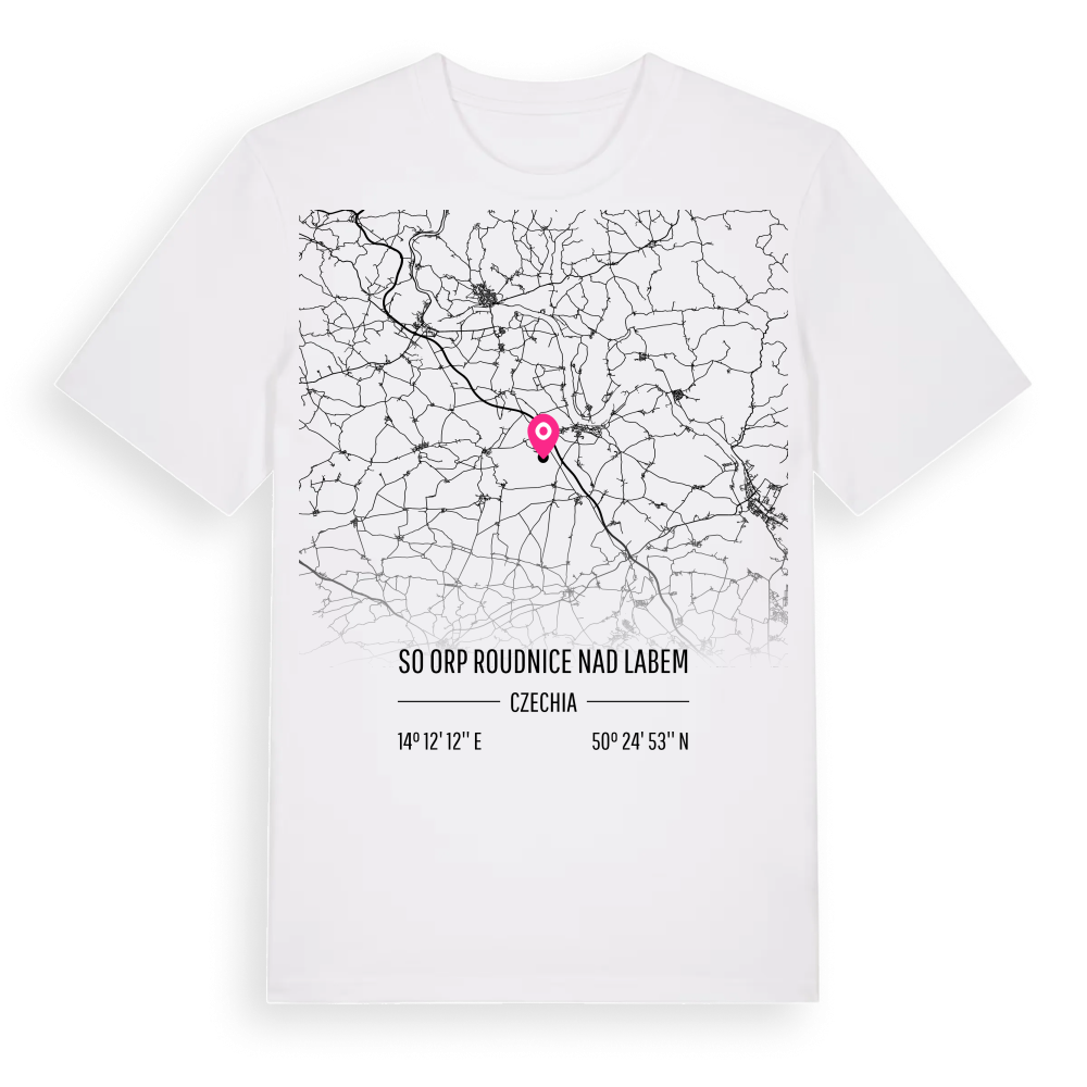 SO ORP Roudnice nad Labem karta t-shirt – White, i miljö