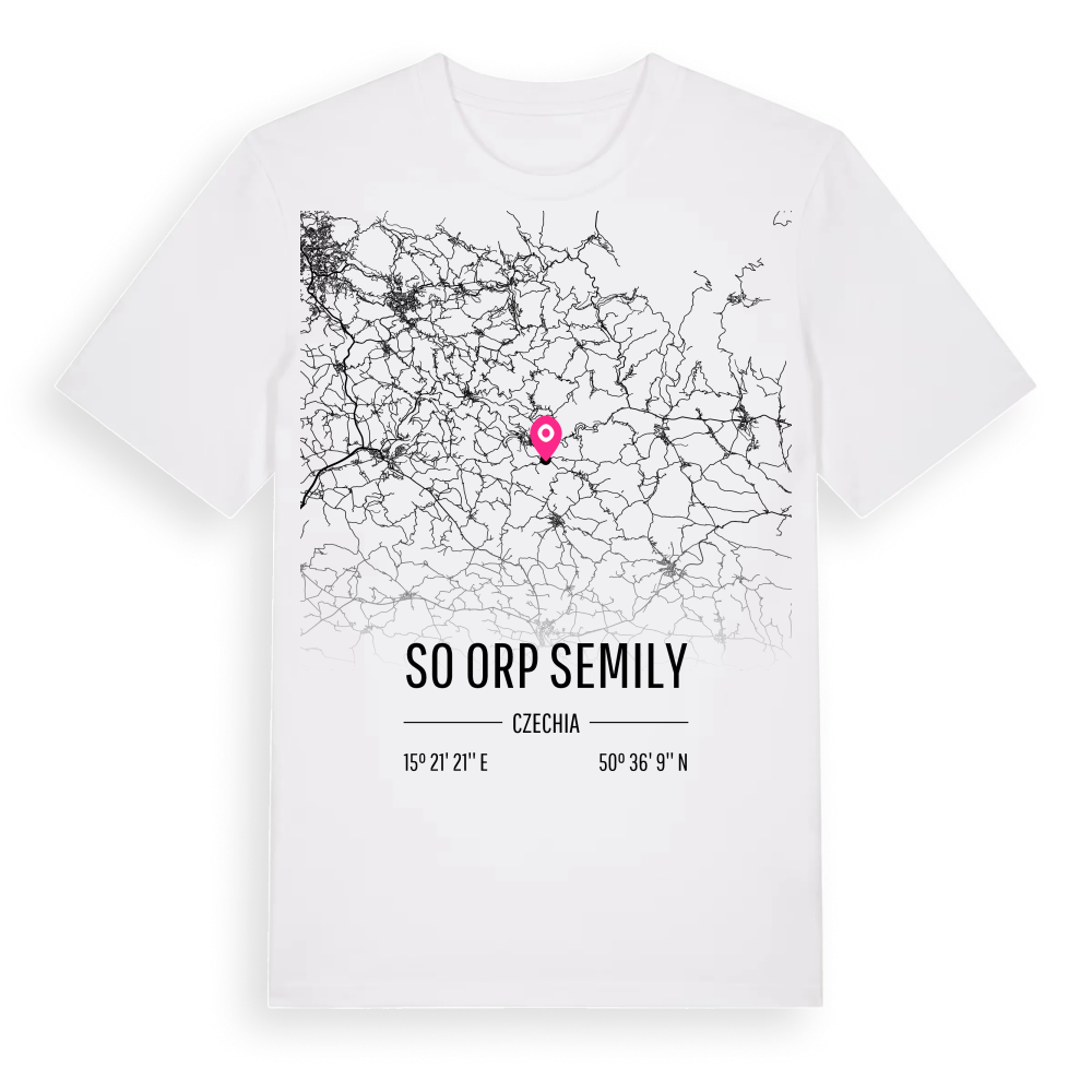 SO ORP Semily karta t-shirt – White, i miljö