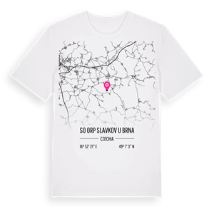 SO ORP Slavkov u Brna karta t-shirt – ekologisk bomull t-shirt från Pinshirt