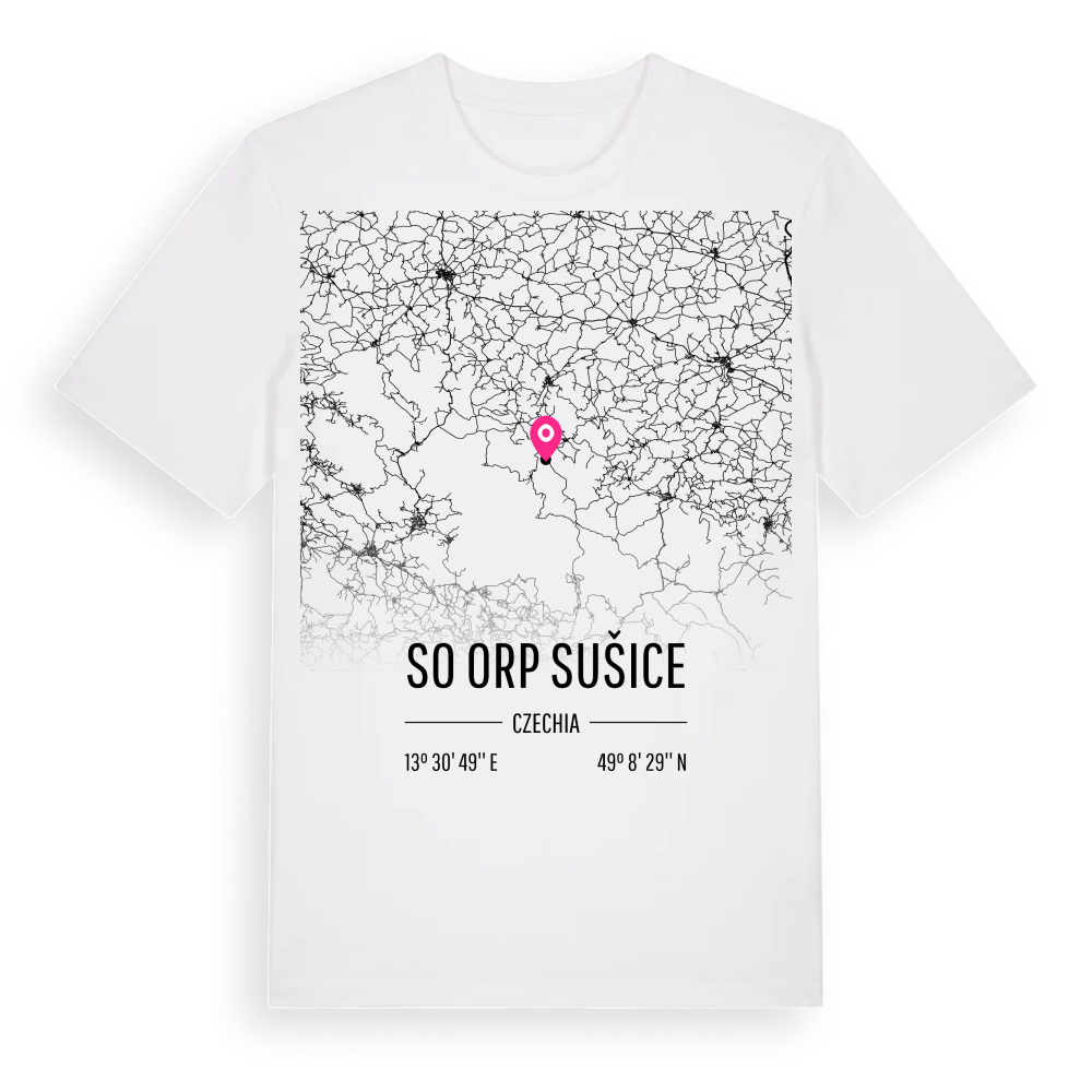 SO ORP Sušice karta t-shirt – White, i miljö