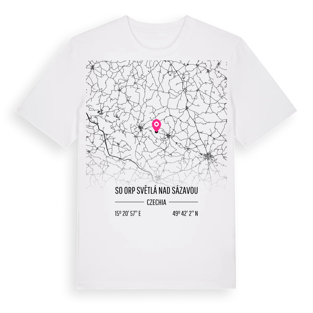 SO ORP Světlá nad Sázavou karta t-shirt – White, i miljö