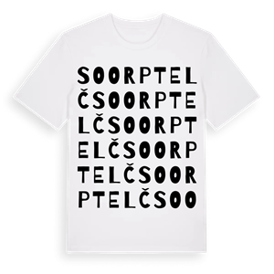 SO ORP Telč ordlek t-shirt – ekologisk bomull t-shirt från Pinshirt
