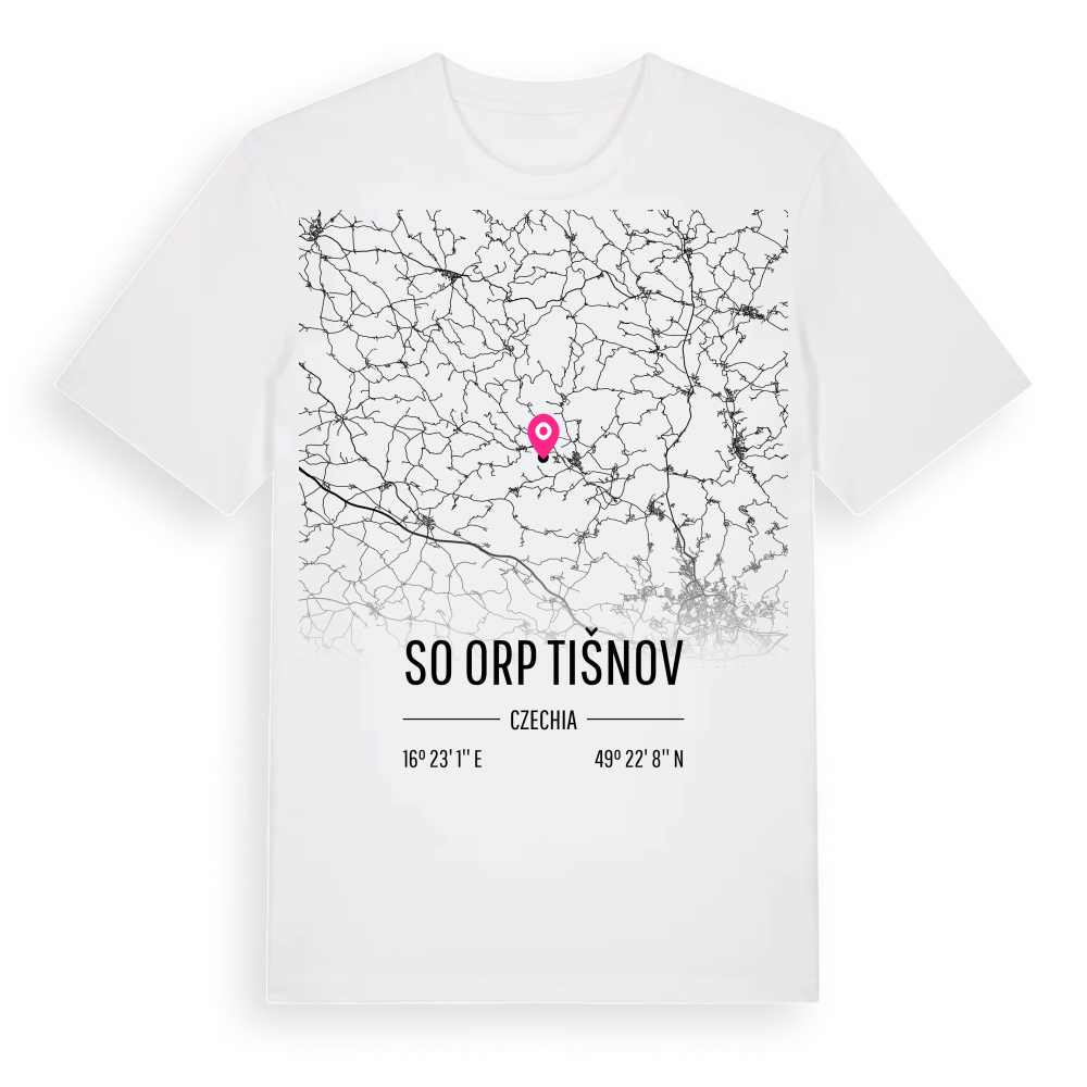 SO ORP Tišnov karta t-shirt – White, i miljö
