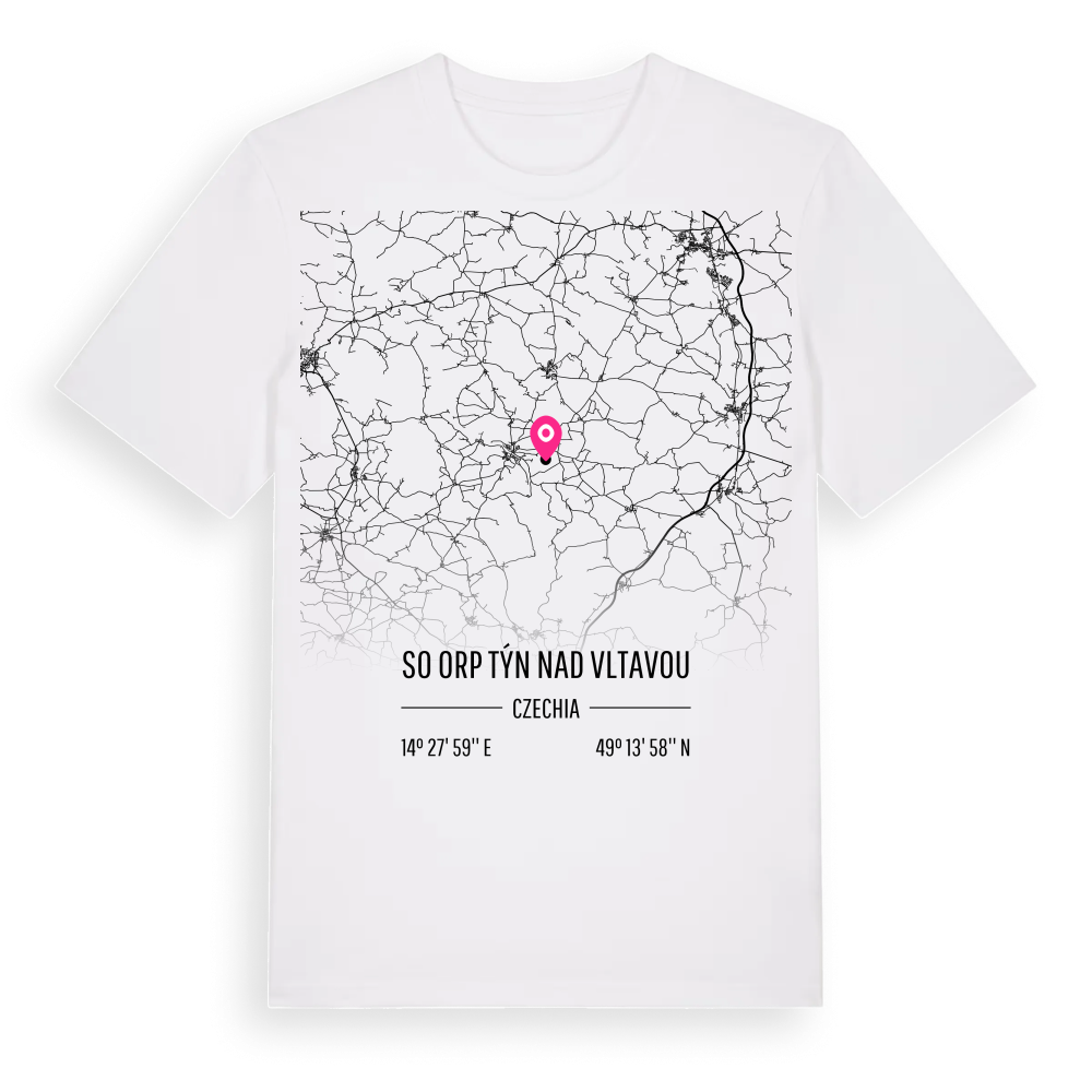 SO ORP Týn nad Vltavou karta t-shirt – White, i miljö