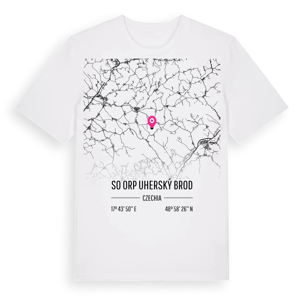 SO ORP Uherský Brod karta t-shirt – White, i miljö