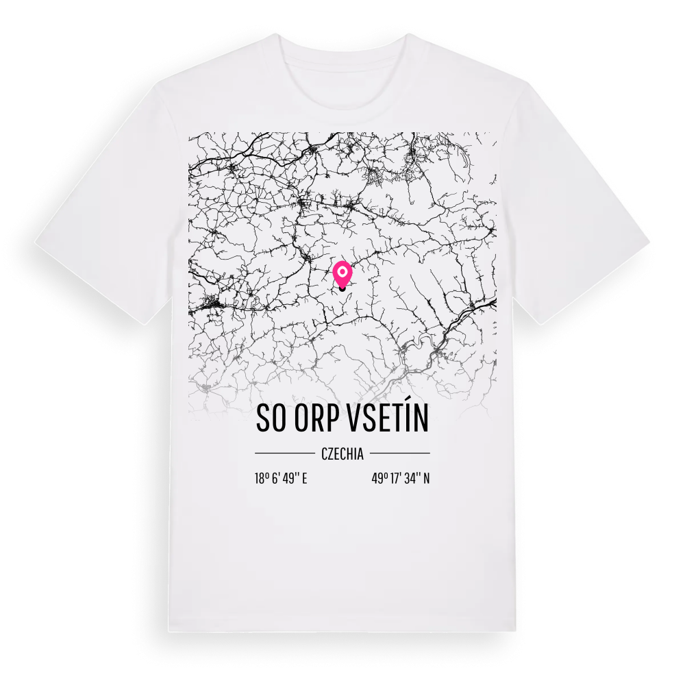 SO ORP Vsetín karta t-shirt – White, i miljö