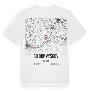 SO ORP Vyškov karta t-shirt – ekologisk bomull t-shirt från Pinshirt