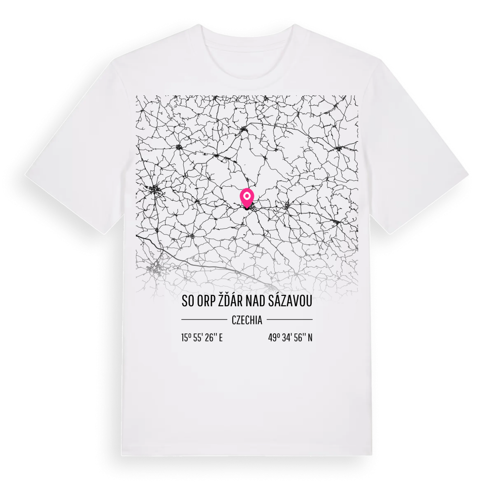 SO ORP Žďár nad Sázavou karta t-shirt – White, i miljö