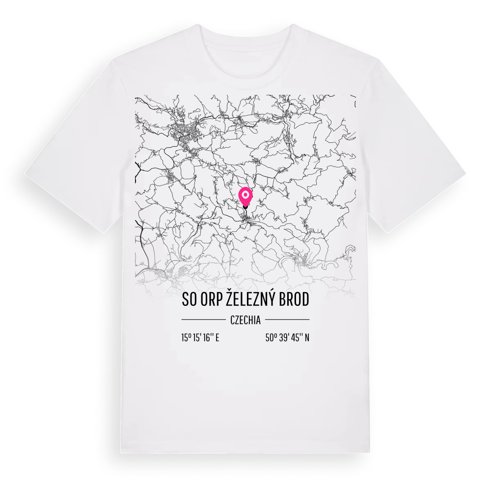 SO ORP Železný Brod karta t-shirt – White, i miljö