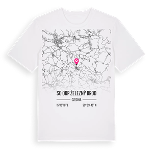 SO ORP Železný Brod karta t-shirt – ekologisk bomull t-shirt från Pinshirt