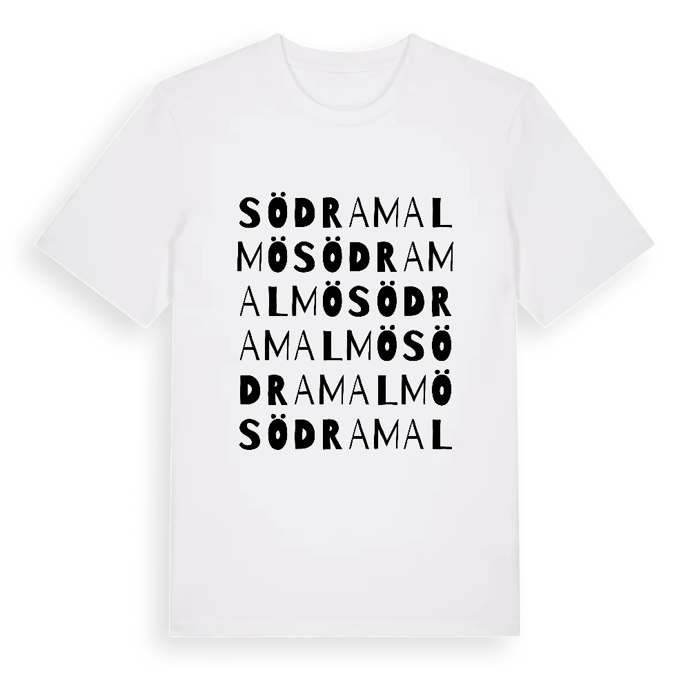 Södra Malmö ordlek t-shirt – White, i miljö
