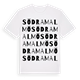 White t-shirt med Södra Malmö ordlek t-shirt