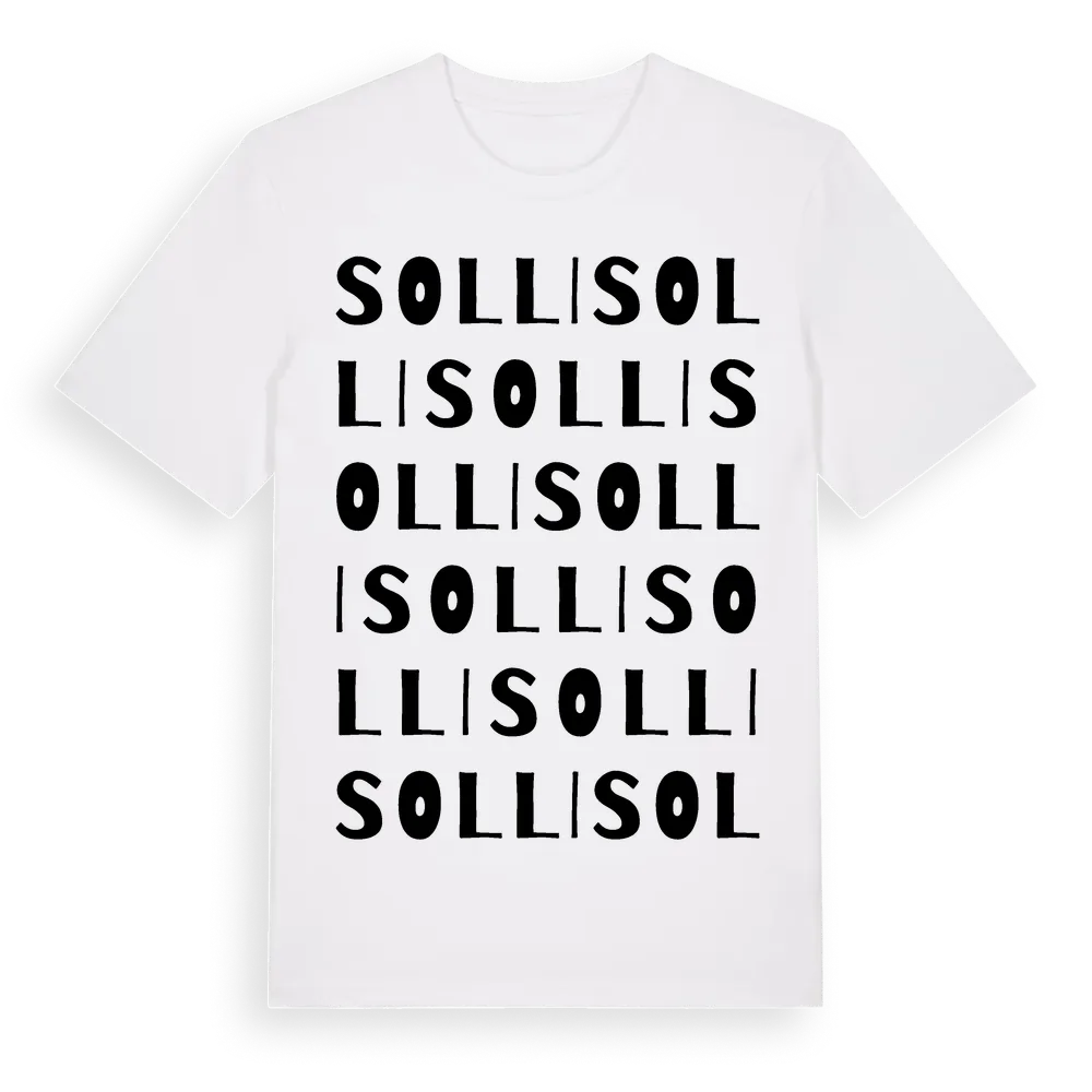 Solli ordlek t-shirt i miljö