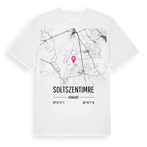Soltszentimre karta t-shirt – ekologisk bomull t-shirt från Pinshirt