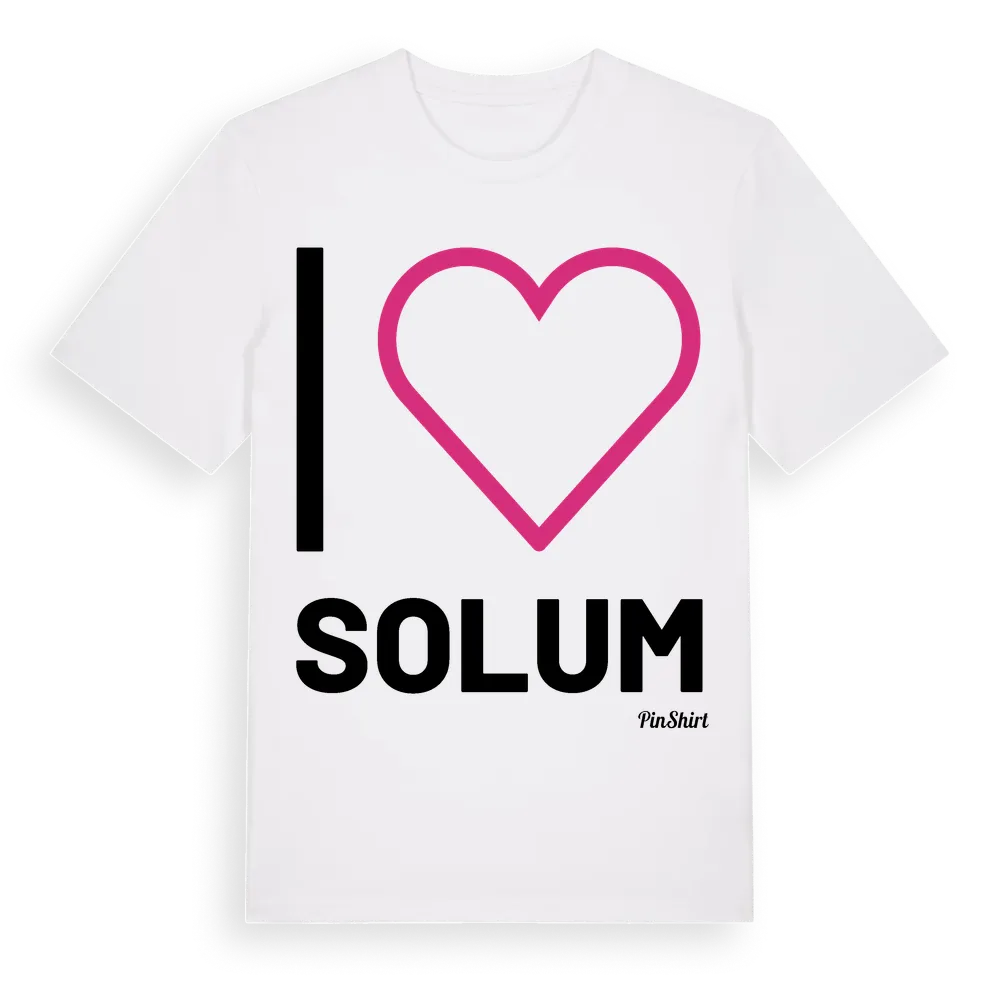 Jag älskar Solum t-shirt stort tryck i miljö