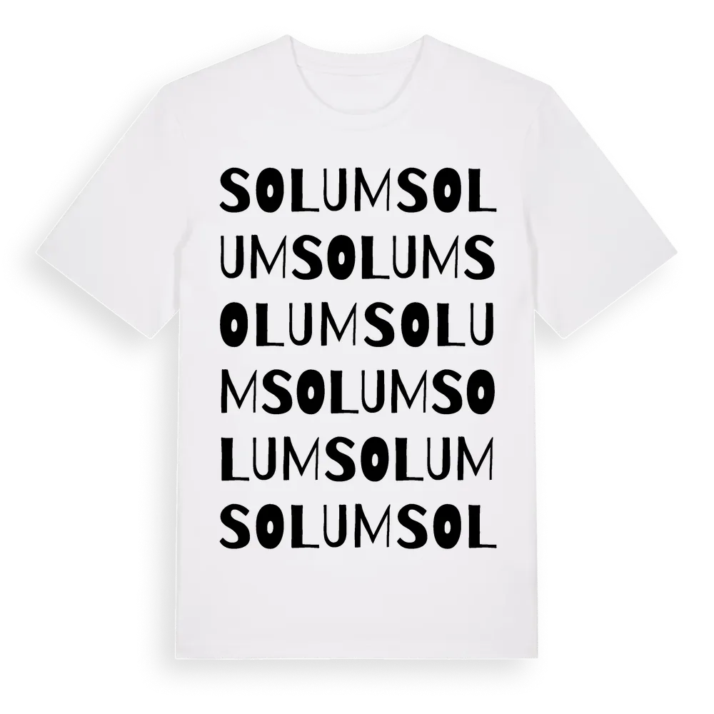 Solum ordlek t-shirt i miljö