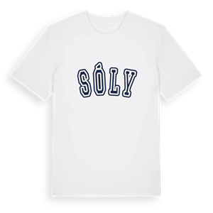 Sóly college t-shirt – ekologisk bomull t-shirt från Pinshirt