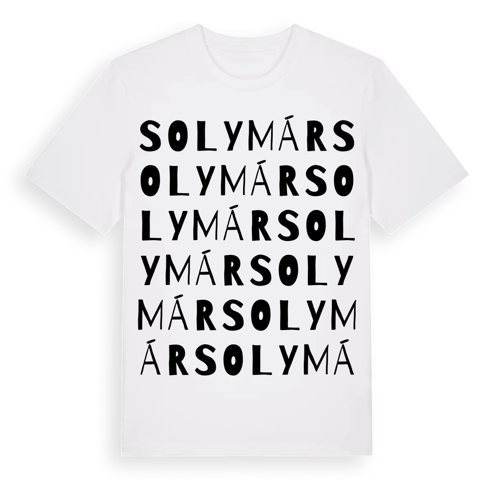 Solymár ordlek t-shirt – White, i miljö