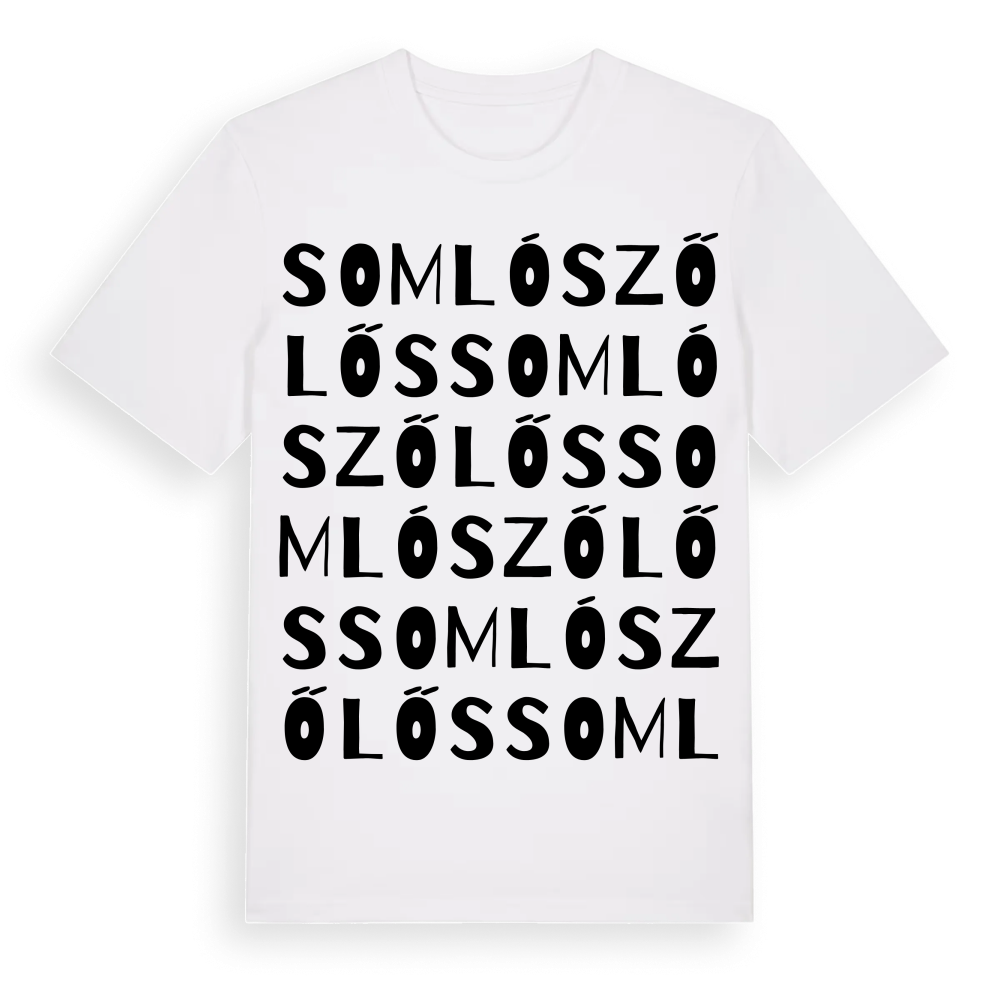 Somlószőlős ordlek t-shirt – White, i miljö