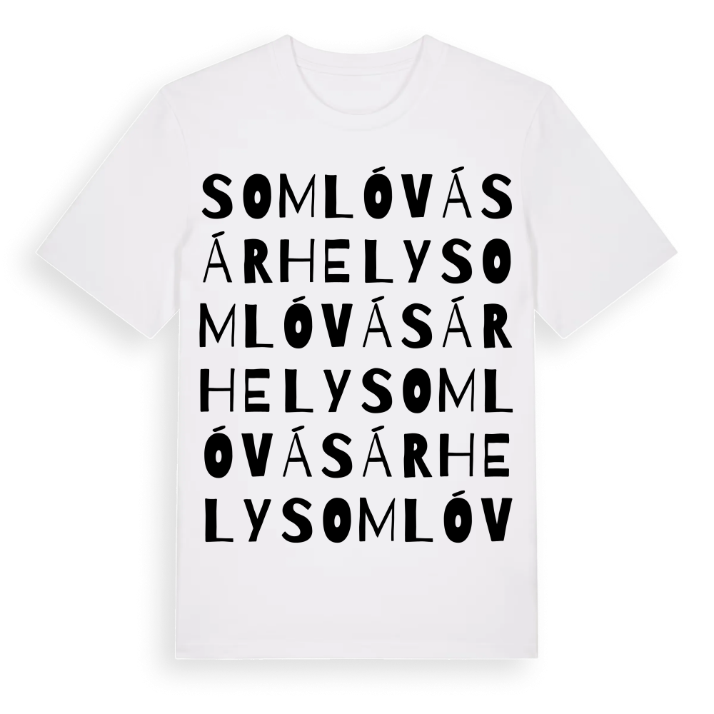 Somlóvásárhely ordlek t-shirt – White, i miljö