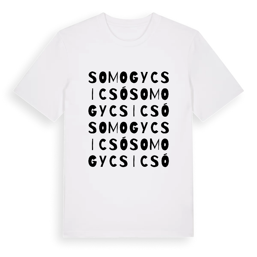 Somogycsicsó ordlek t-shirt – White, i miljö