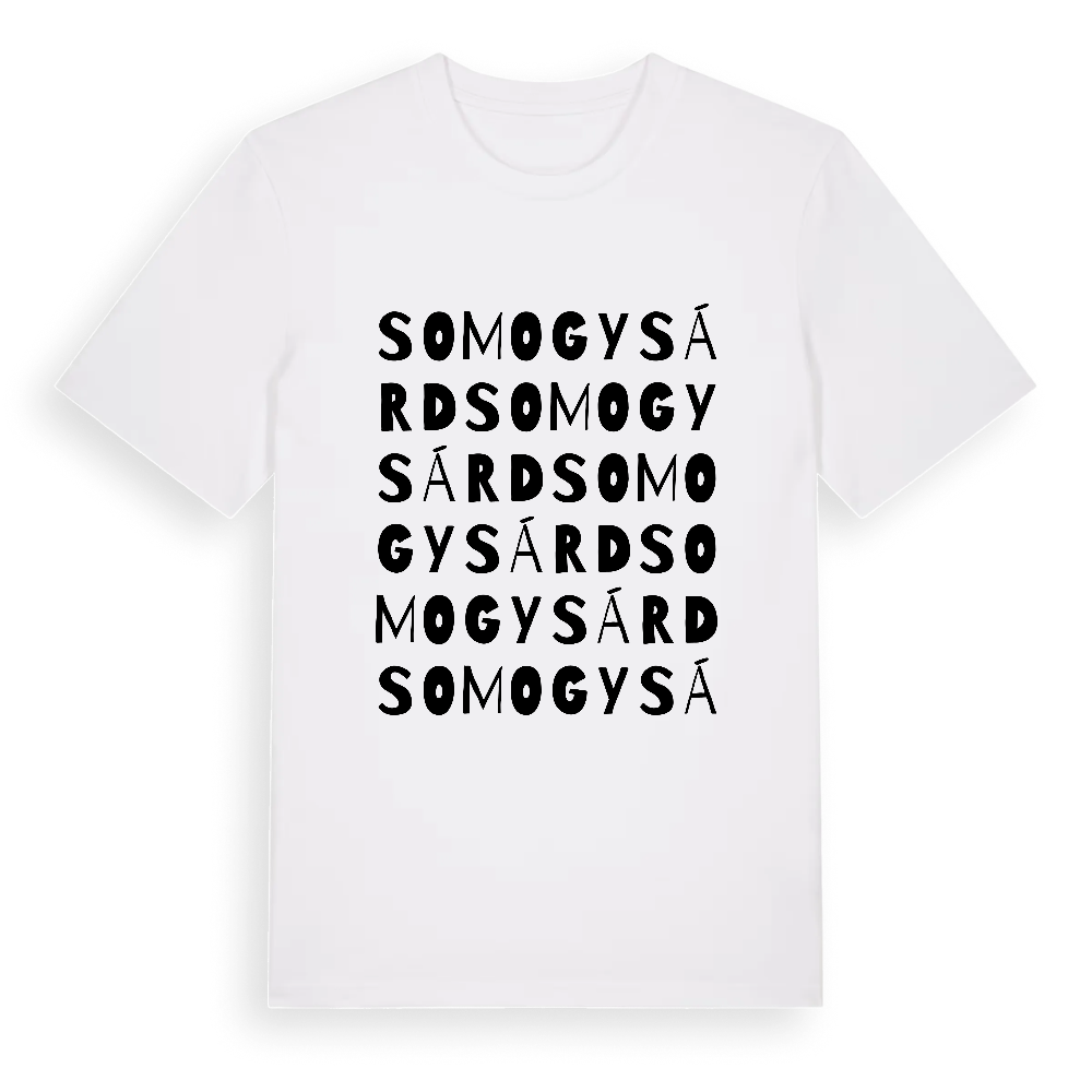 Somogysárd ordlek t-shirt – White, i miljö