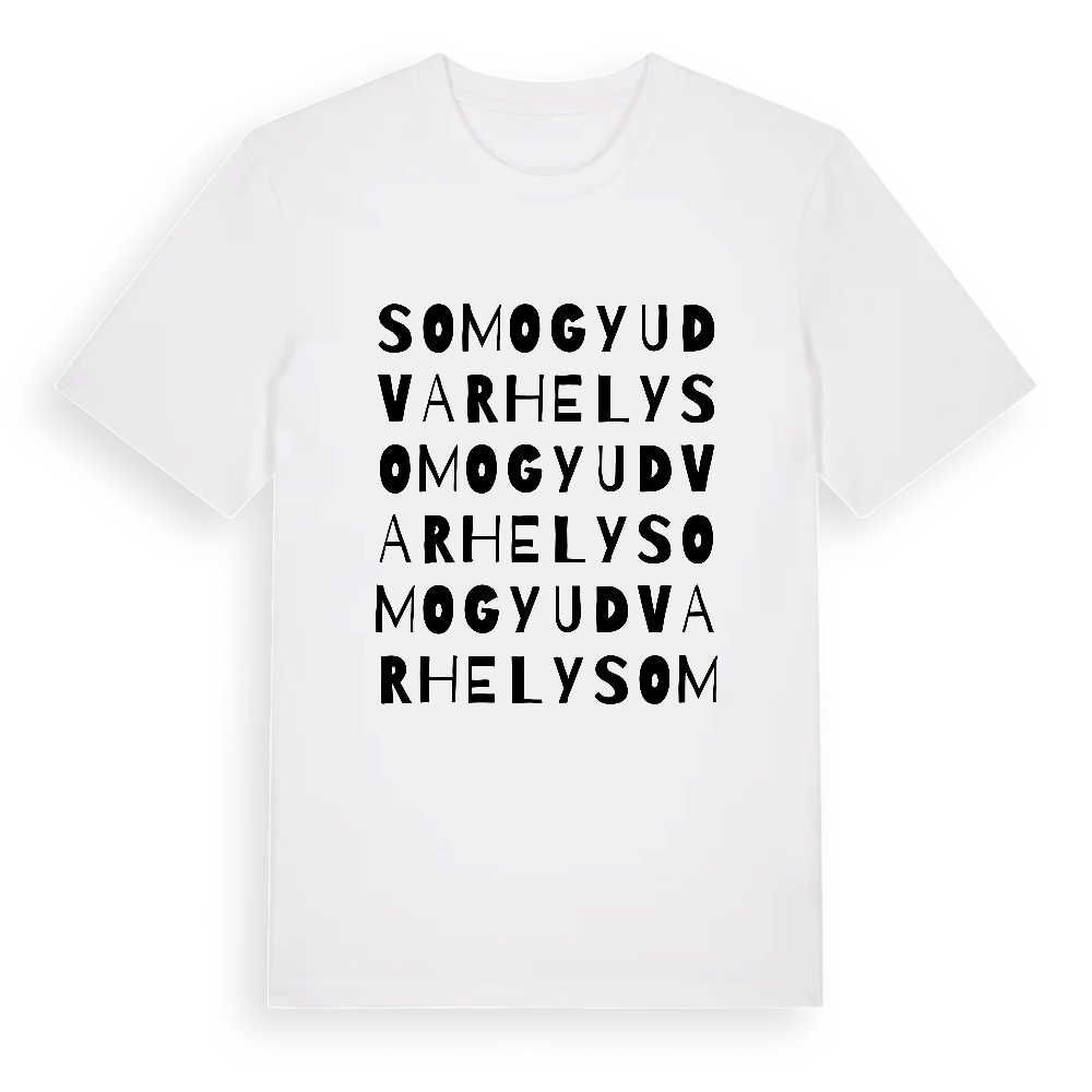 Somogyudvarhely ordlek t-shirt – White, i miljö