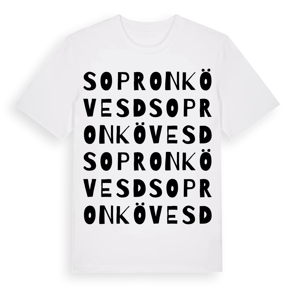 Sopronkövesd ordlek t-shirt – White, i miljö
